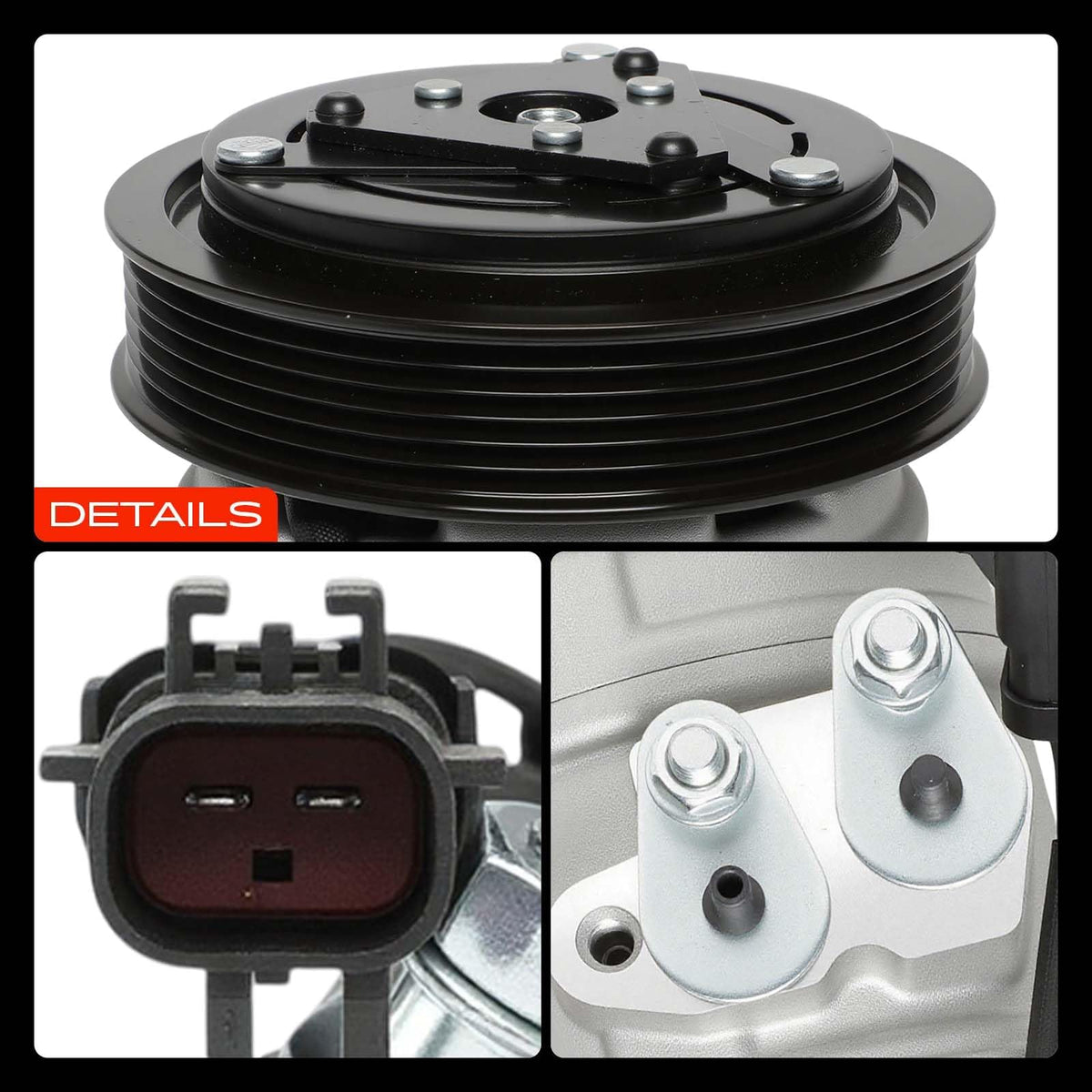 A-Premium Air Conditioner AC Compressor with Clutch Compatible with Dodge Ram 1500 2004-2007, Ram 2500 2004-2007, Dakota 2004-2007 & Mitsubishi Raider 2006-2007