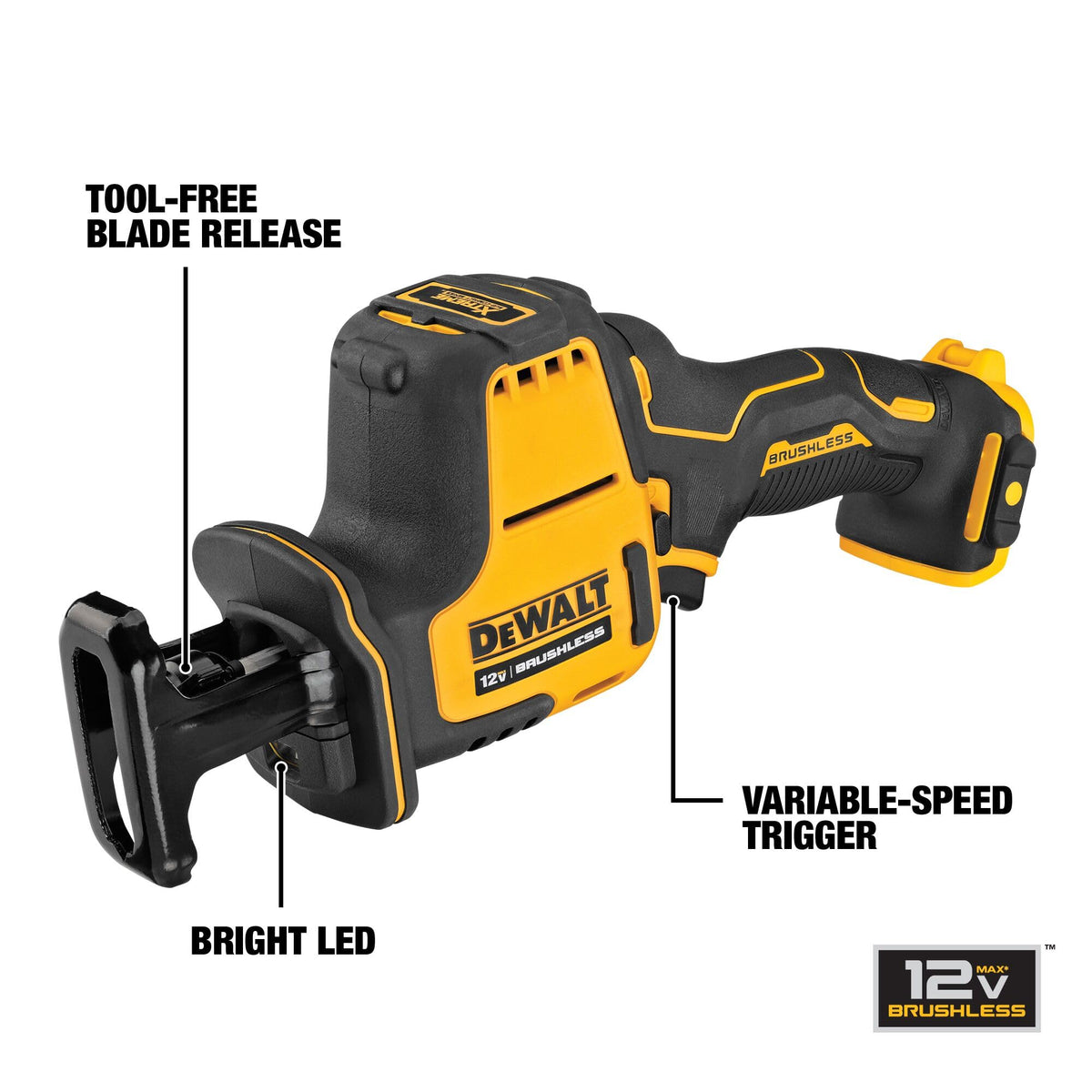 DEWALT Xtreme 12V MAX* Reciprocating Saw, One-Handed, Cordless, Tool Only (DCS312B)