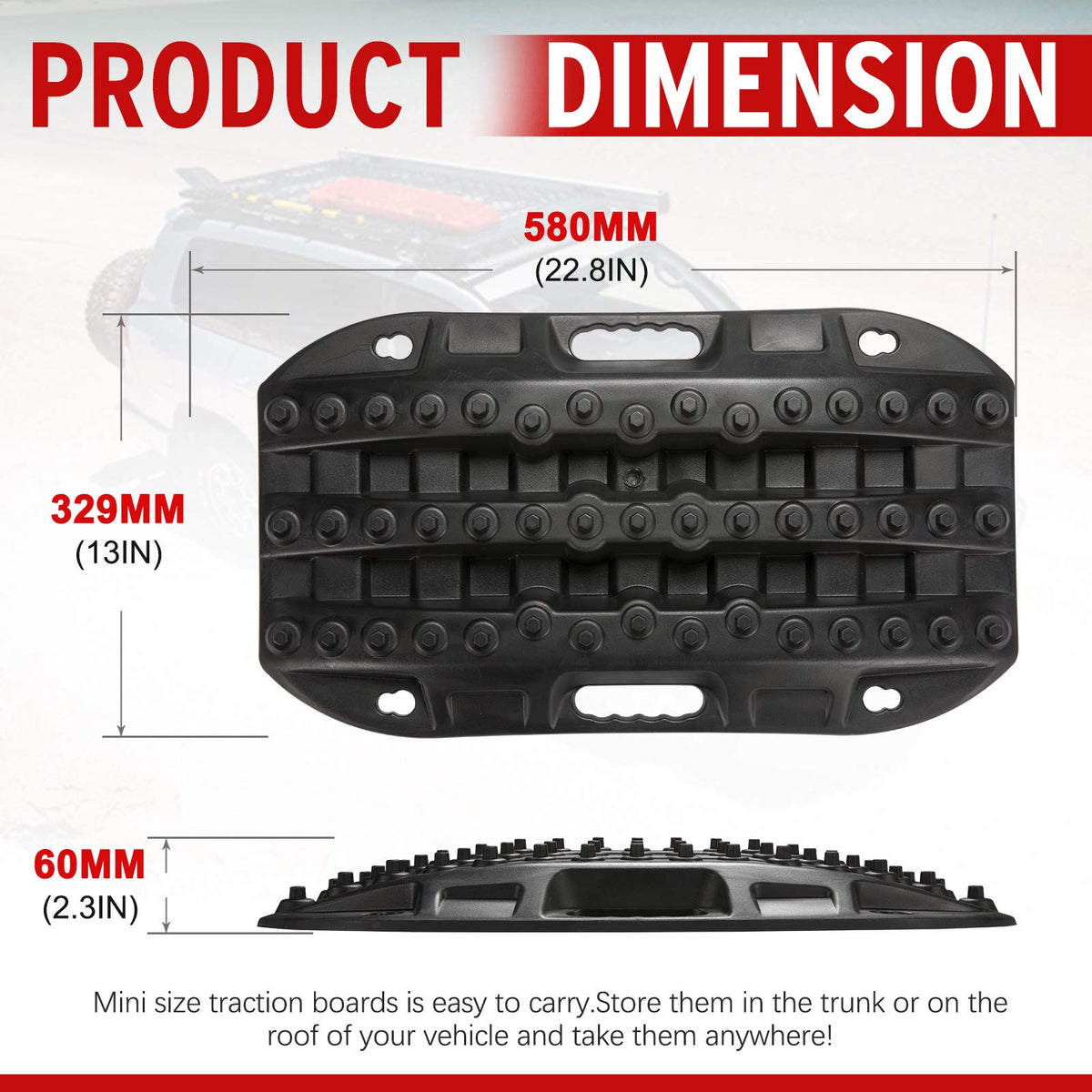 BUNKER INDUST Tire Traction Mats Foldable, Portable Recovery Track Boards + Short Recovery Track Traction Mats
