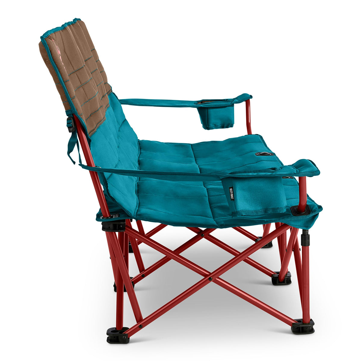 Kelty Lowdown Couch - 3 Person Capacity Camping Chair, Extra Large and Sturdy Bench for Campsites, Soccer Games, and Backyard Parties, with Cup Holders|Arm Rest, Polyester, Deep Lake/Fallen Rock