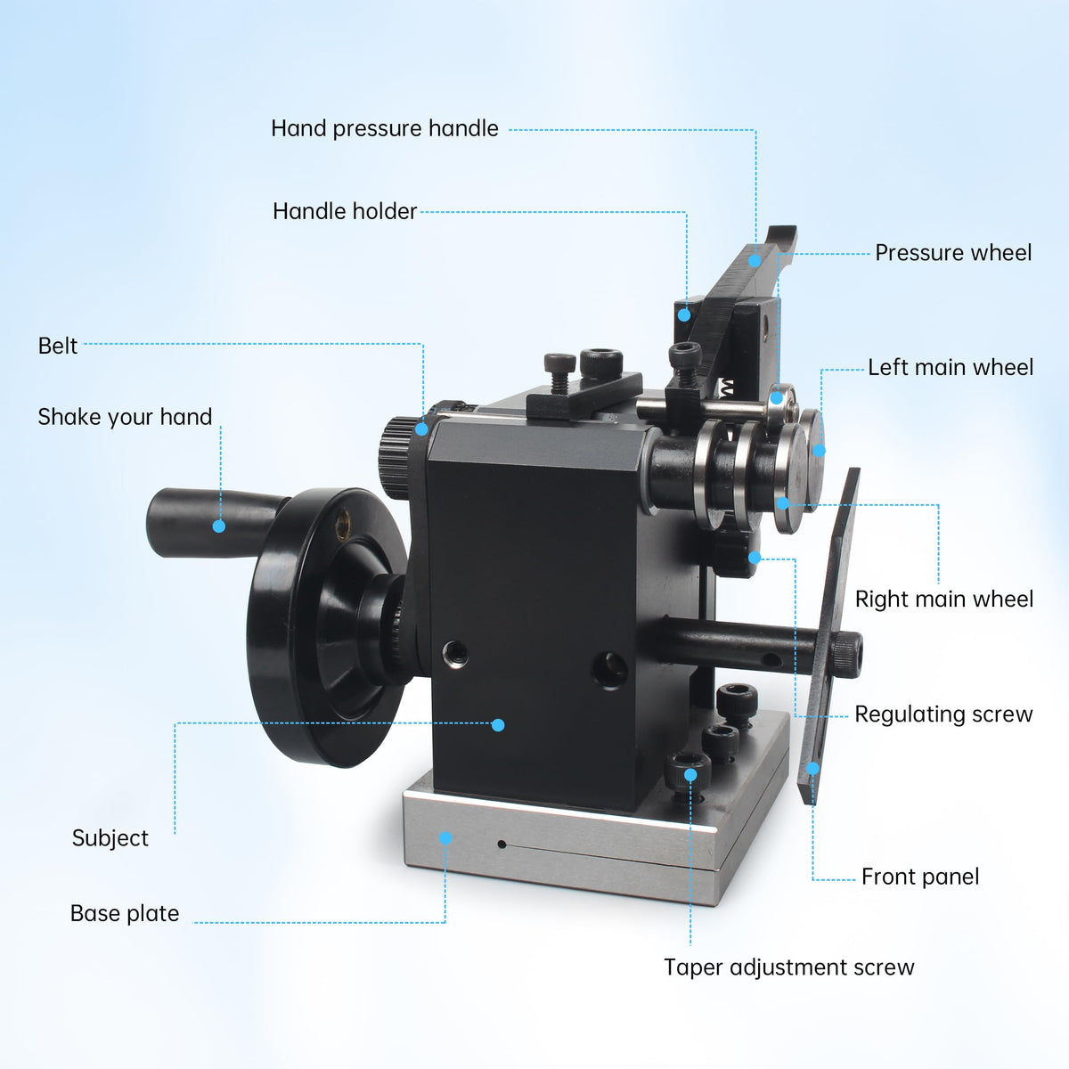 RATTMMOTOR HRV60 Mini Punch Grinder, Small Punch Machine CNC Lathe Turning Tool High Precision Needle Grinding Machine for Milling Drilling Machine (Accuracy 1μ)