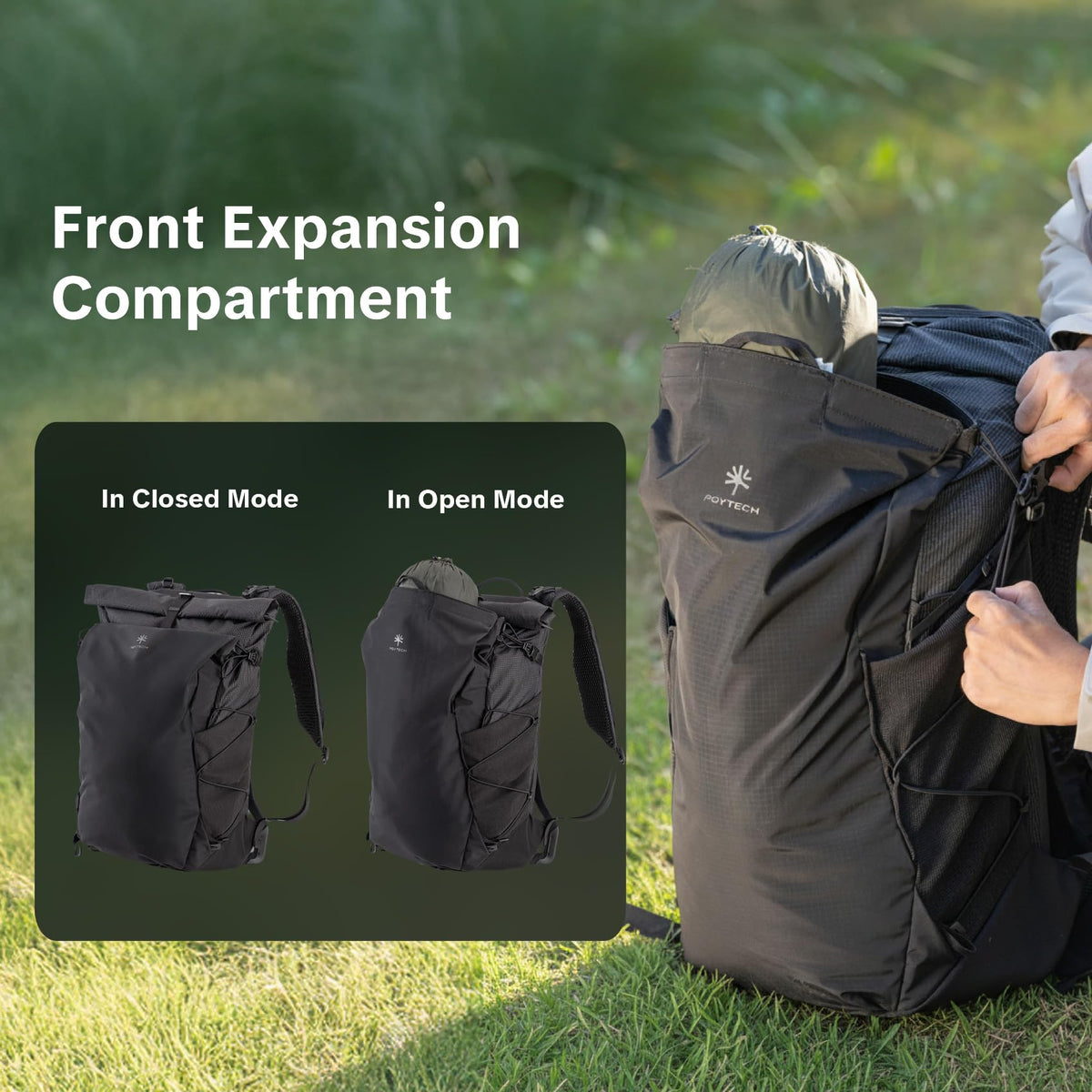 PGYTECH OnePro Ultralight Camera Backpack, Expandable Camera Bag 40L for Photographers, Outdoor Travel Bag with Dividers and 16" Laptop Sleeve, Compatible with DSLR/Drones/Mirrorless (Space Black)