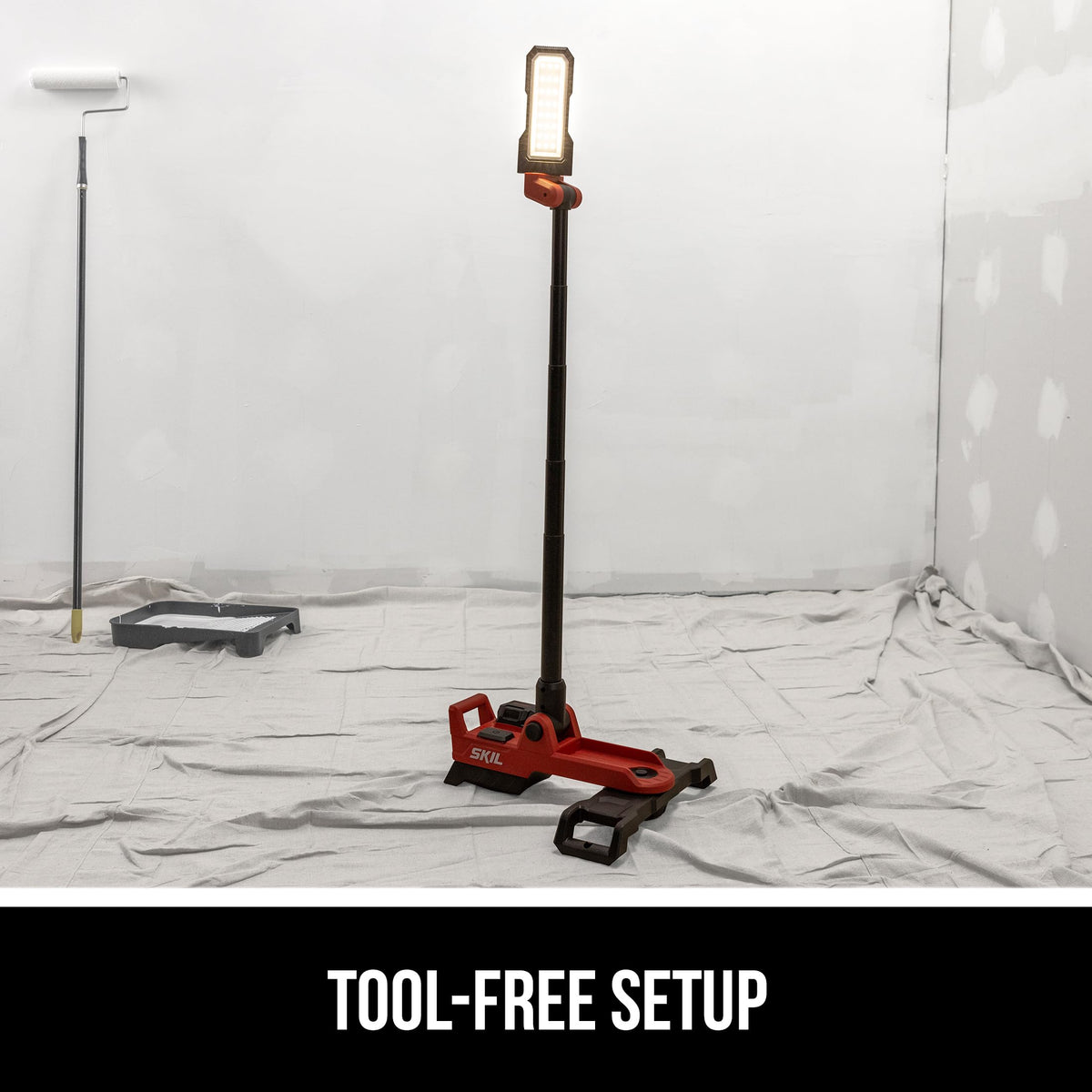 SKIL Compact Tower Light, 20V Kit Including 2.0Ah USB-C Battery and Charger-LH2500D-11