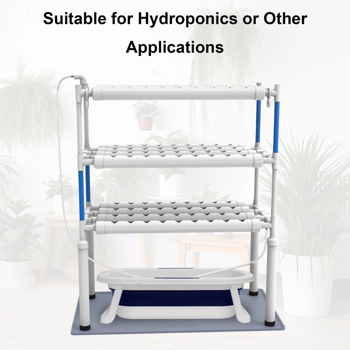 LAPOND Upgraded Hydroponics Growing System Kit with 9 Gal(35L) Collapsible Water Basin