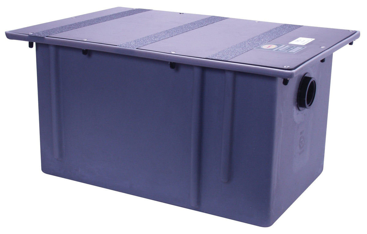 Zurn GT2702-15 Polyethylene Grease Trap 15 Gallons Per Minute 30 Pounds Capacity Grease Interceptor, Grease Interceptor,Grey