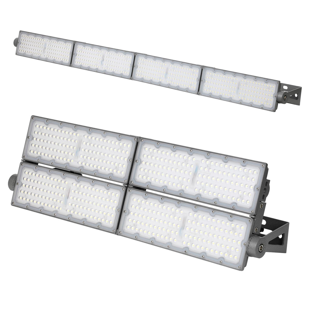 REXTiN LED Stadium Flood Light: Outdoor High Power Adjustable Angle Heavy Duty Waterproof - Area Lighting for Sports Court Parking Lot Area Tunnel (400W)