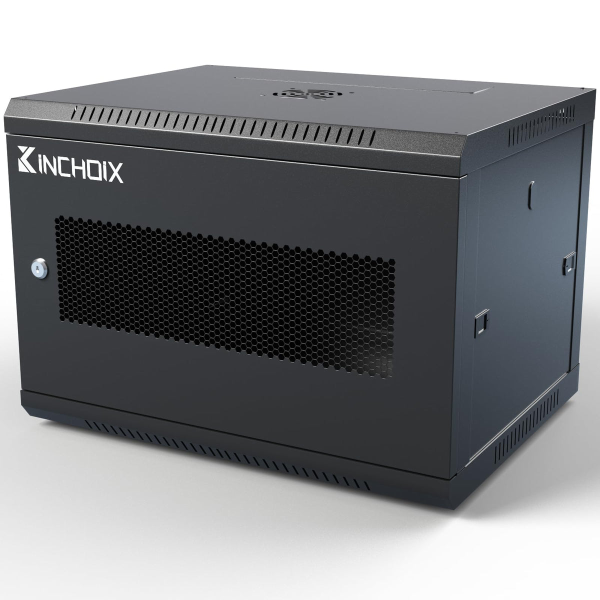 Kinchoix Wall Mount Network Server Cabinet 9U Network Rack Enclosure for Computer Routers Switches Networking Electronic Equipment, Removable Side Panels & Locks, 19.7in Depth