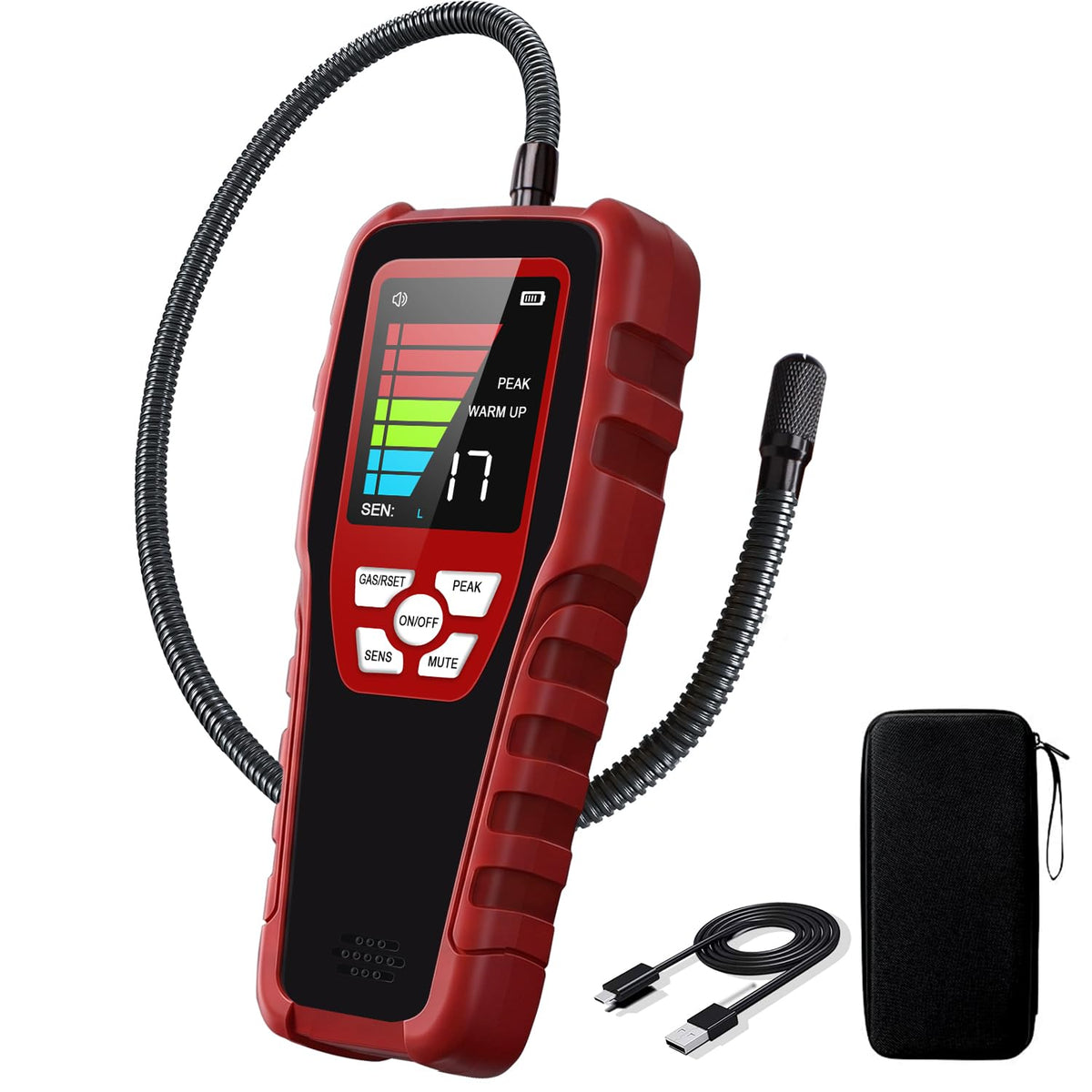 Refrigerant Leak Detector, Aprvtio ALD-200+ HVAC Freon Sniffer 2026 Upgraded 3-in-1 A1 A2L A3 & Low-GWP Compatible, Smart Semiconductor Sensor with 0.14 oz/yr Sensitivity, Professional AC Sniffer