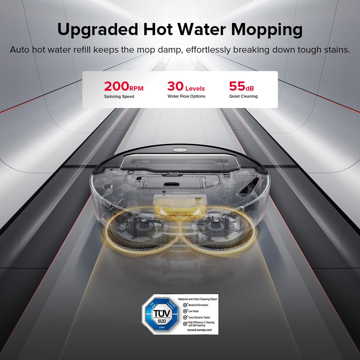 roborock Saros Z70 Robot Vacuum and Mop, OmniGrip Arm, AI-Powered, 22,000Pa Suction, 3.14’’ Ultra Slim, FlexiArm Riser Technology, AdaptiLift Chassis, Obstacle Avoidance, Auto Mop Washing & Drying