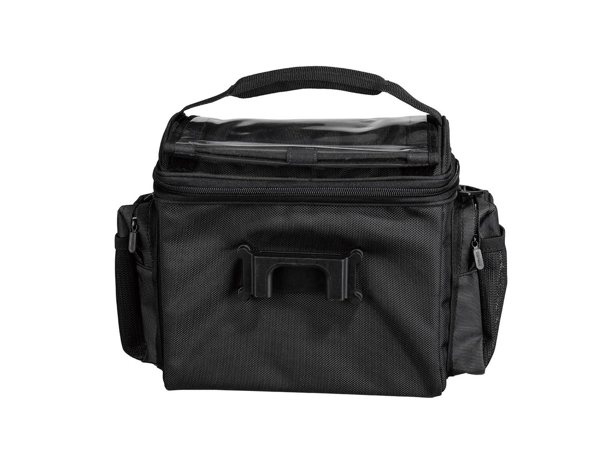 Topeak TourGuide Handlebar Bag DX with Fixer 8 – 8.1L Large-Capacity Touring Bag with QuickClick Mount, Shoulder Strap, Map Pocket, Rain Cover & Reflective Safety Strip