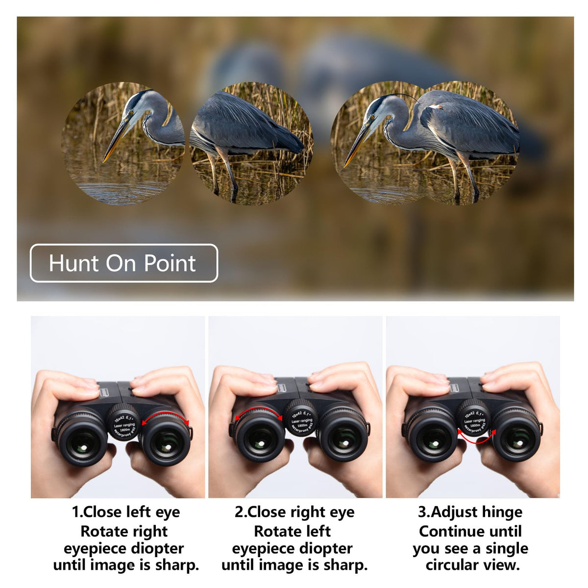 DINGSHIWEI Rangefinder Binoculars for Hunting, 1968 Yards Laser Rangefinder, 10x42 HD Optics, Fast 0.15s IP65 Waterproof ±0.5m for Golf, Bird Watching, Outdoor, Black