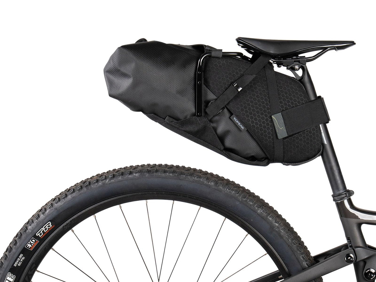 Topeak BackLoader X 15L (Black) Bike Bag – Large-Capacity Waterproof Seat Bag for Bikepacking | Air Purge Valve, Secure Mount, 5 kg Load, 20.1” x 9.4” x 8.7”, 525 g
