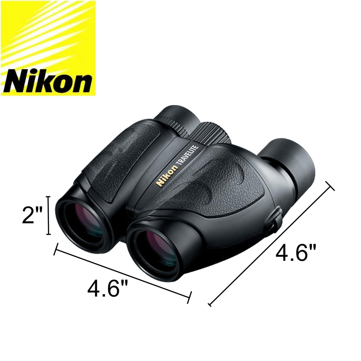 Nikon Travelite 8x25 Binoculars (7277) Travel Bundle - Black With Lens Pen, Carry Case, and Lens Cloth - High Powered Compact for Adults - Bird Watching, Hunting, Hiking
