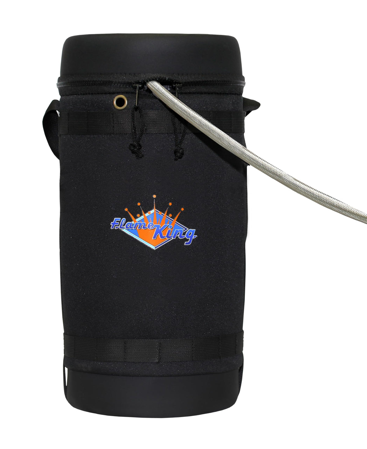 Flame King Gas Hauler Pro Kit - Insulated Protective Carry Case, 10LB Propane Tank and 5-FT Adapter Hose for Camping and Outdoor Adventures