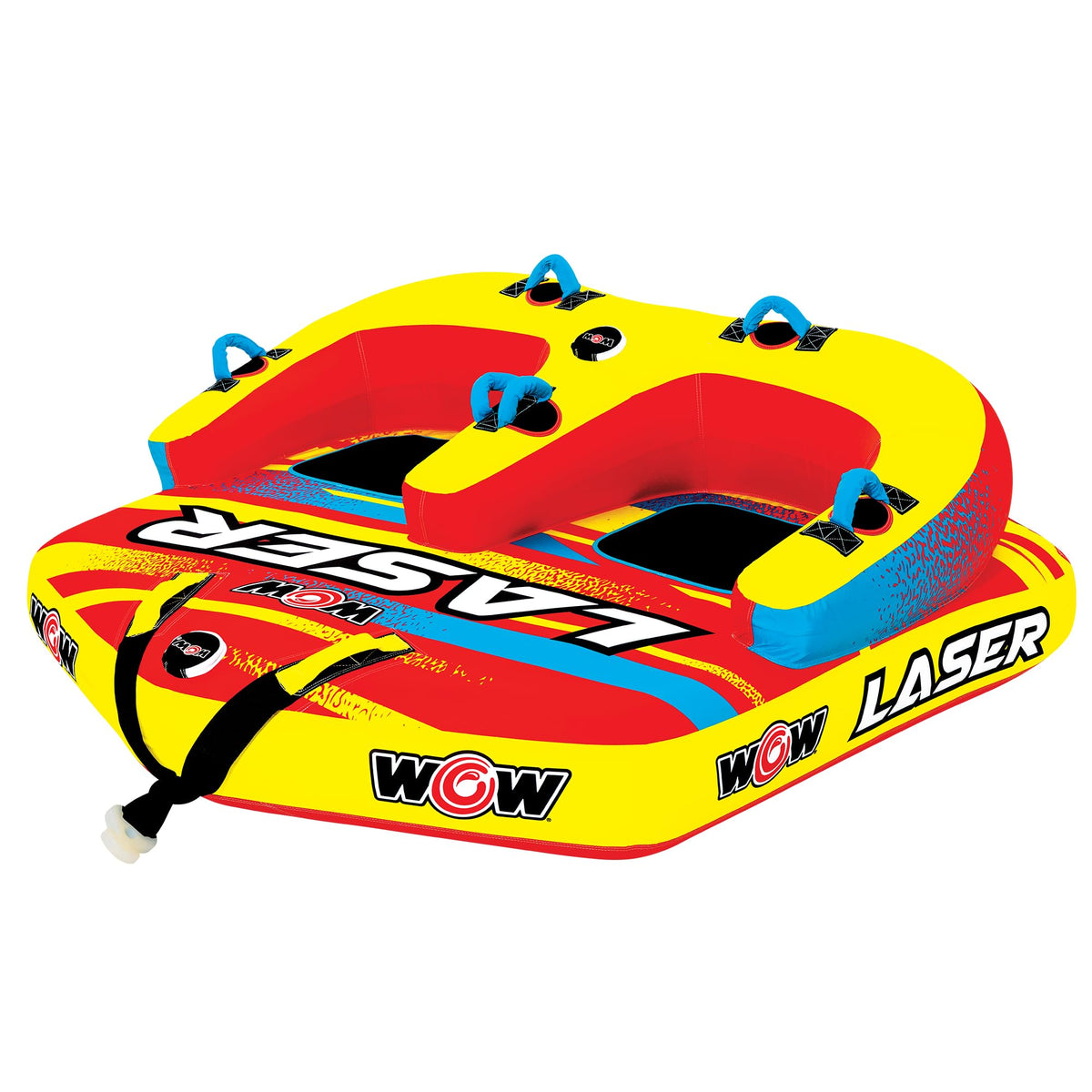 Wow Sports Laser Towable Tube - 1-3 Person - 510 lb Capacity - for Boating - Youth & Adults
