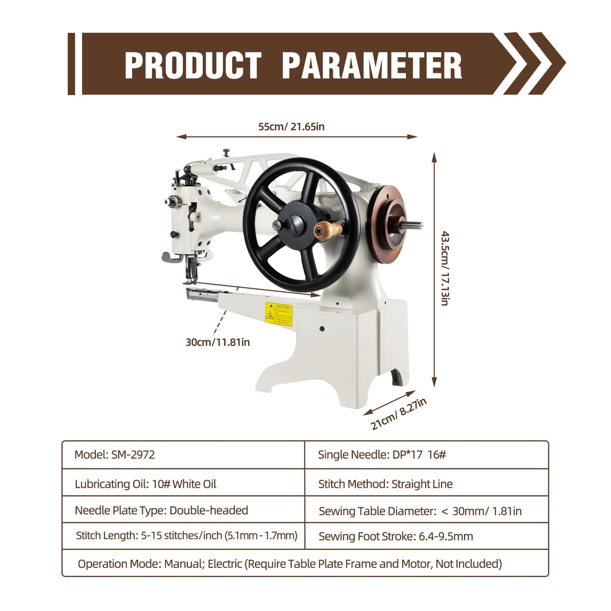 Leather Sewing Machine for Patch Repair - Hand Crank Industrial Double-Headed Needle Patcher for Boots, Slippers, and Canvas - Durable Sewing Equipment