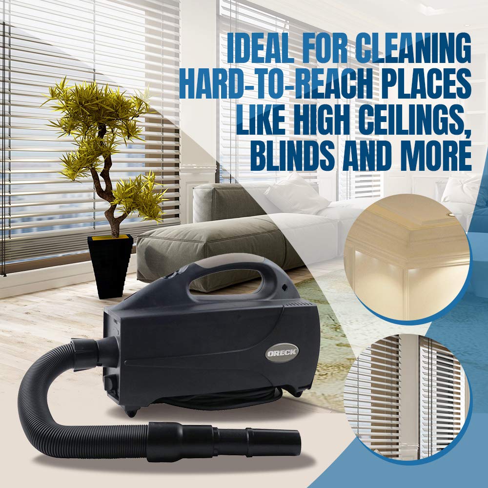 Oreck Compact Canister Vacuum Cleaner, Portable Handheld Vacuum for Carpet and Hard Floors, Lightweight, Powerful Suction with Versatile Tools, Corded Canister Vacuum Cleaners for Home Use