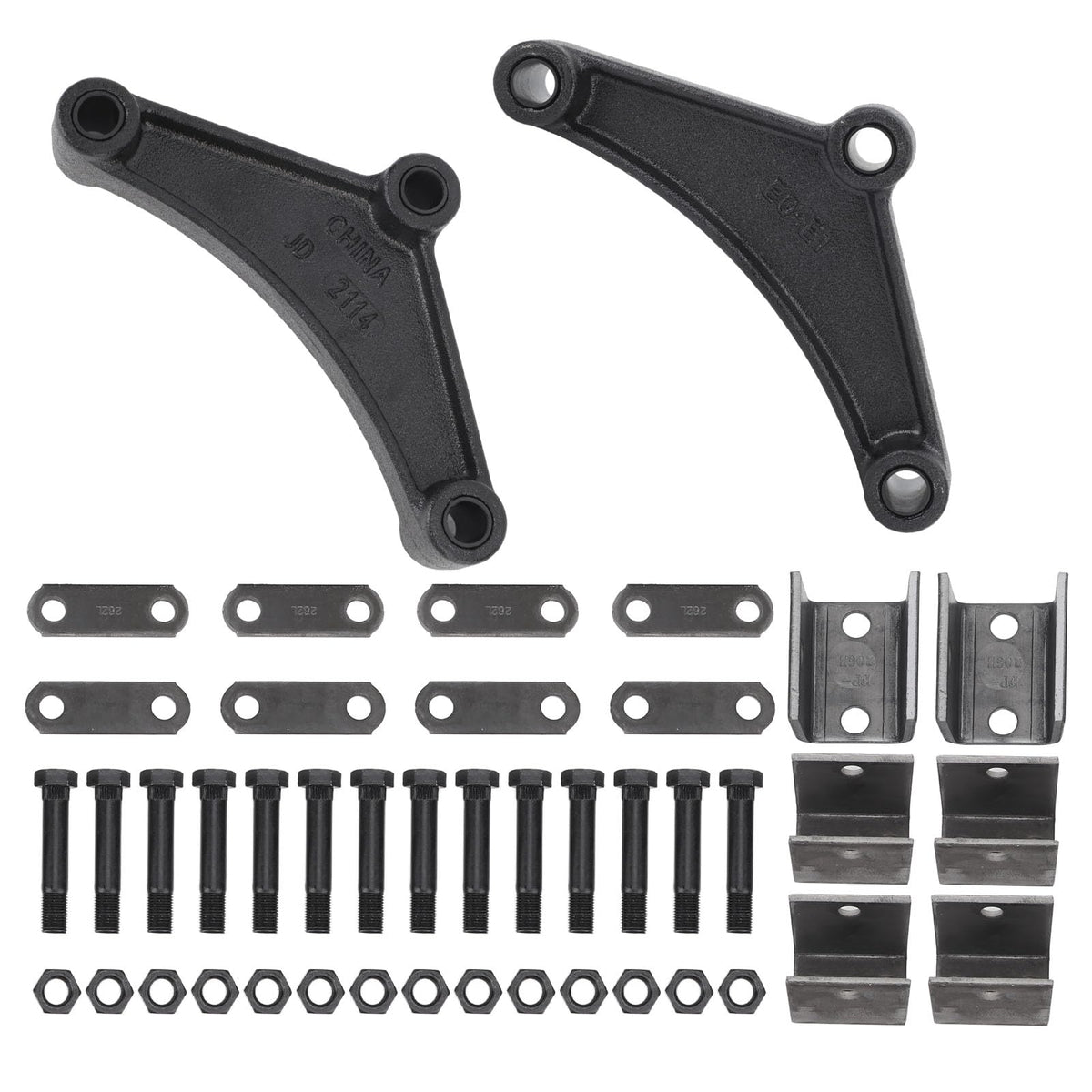Trailer Axle Hanger Kit Rugged Tandem Trailer Axle Hanger Kit for 1‑3/4in Wide Double Eye Springs For 3500 to 7000 Lb Axles