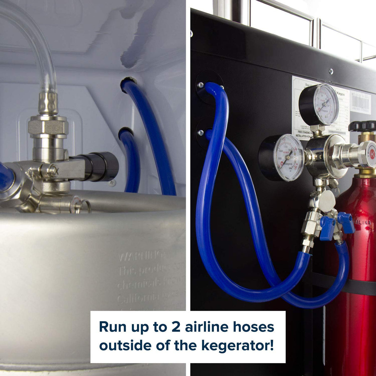 Kegco Keg Dispenser, Single Faucet, Stainless Steel