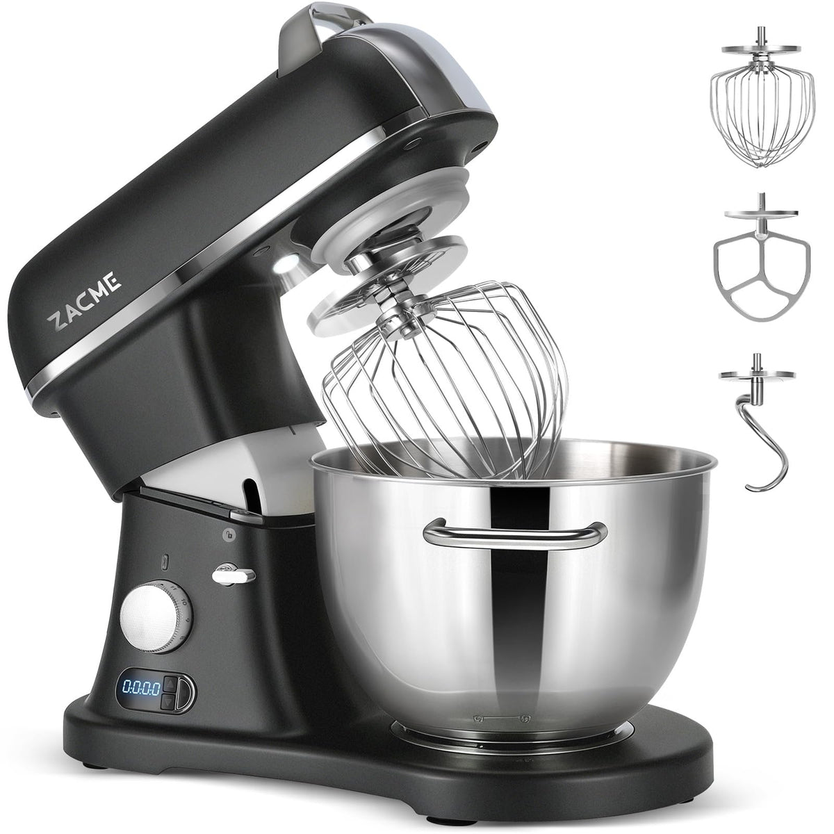 8.4QT Commercial Stand Mixer 800W with Aluminum Die Casting Meets the Standard of NSF/ANSI 8-2023, Mixers Kitchen Electric Stand Mixer with Stainless Steel 8L Bowl, Dough Hook, Whisk and Beater, Black