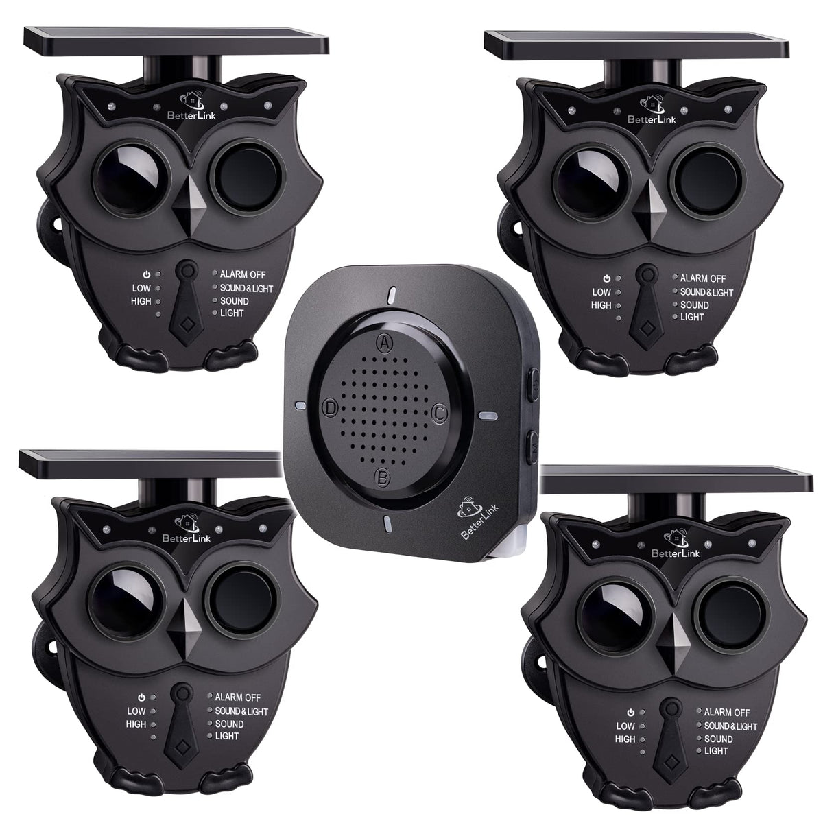 1/2 Mile Long Range Solar Wireless Driveway Alarm System IP65 Weatherproof Outdoor Motion Detectors&Sensor 120dB Siren Sound Light Security Alert System Monitor&Protect Outdoor/Indoor Property(1R4S)