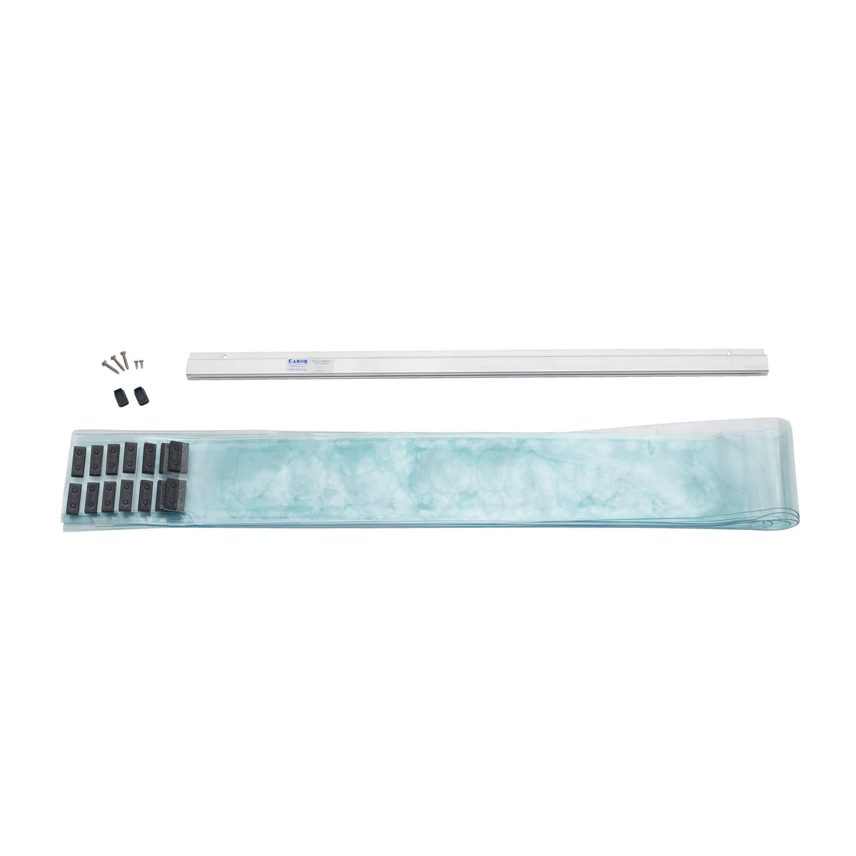 Kason Easimount Vinyl Strip Curtain Kit, 38 x 84 Inch, 6 Inch Wide, 401SA6063884