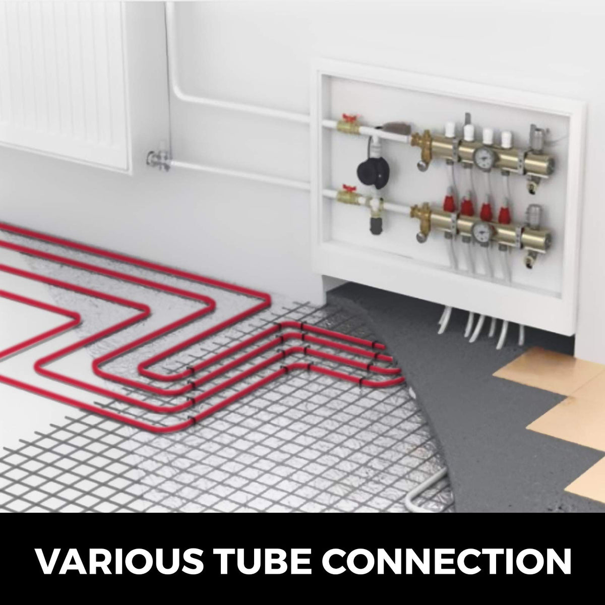 Happybuy 3/4" X 500Ft PEX Tubing Oxygen Barrier O2 EVOH Pex-B Red Hydronic Radiant Floor Heat Heating System Pipe (3/4" O2-Barrier, 500Ft/Red)
