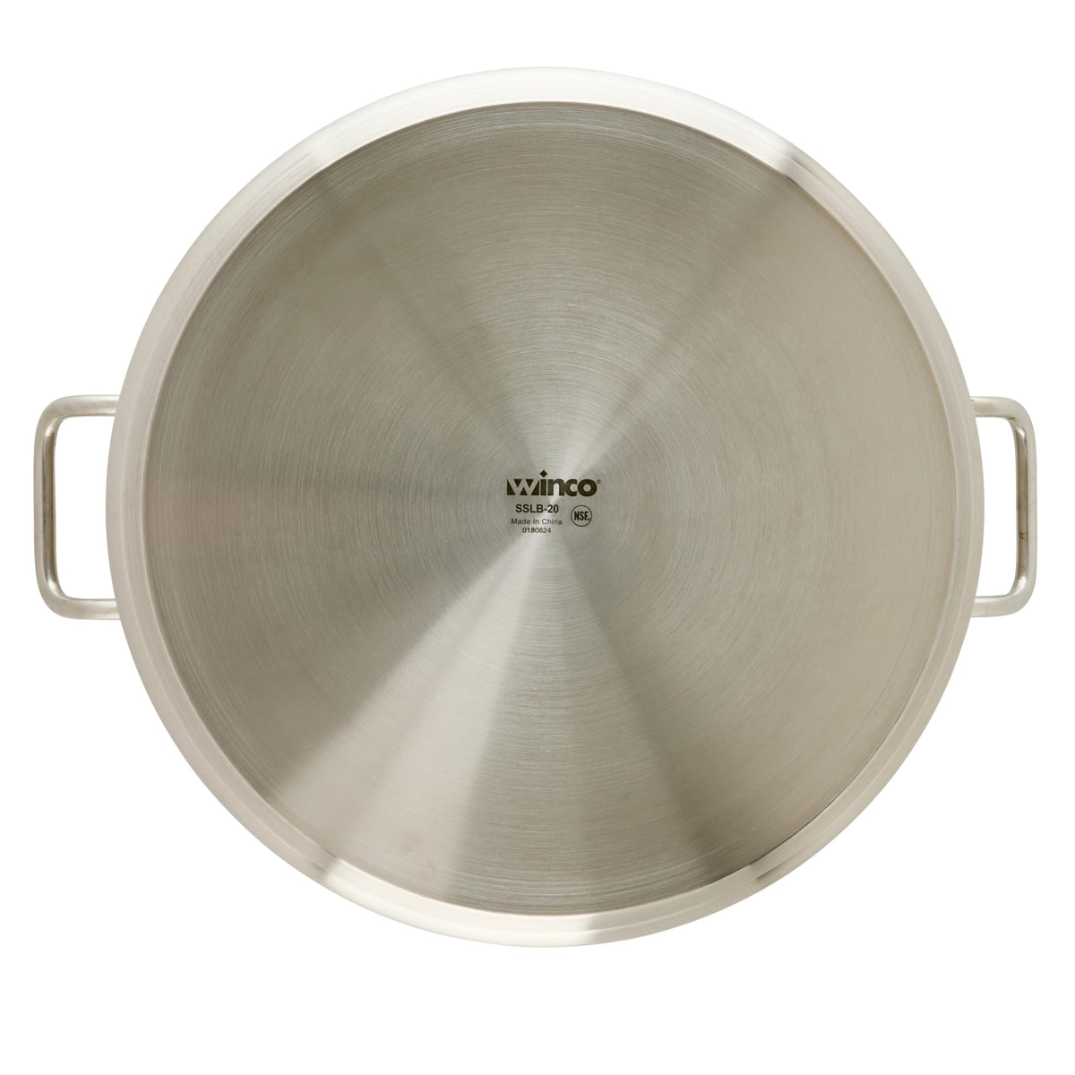 Winco Commercial-Grade Stainless Steel Brazier with Lid, 20 Quart