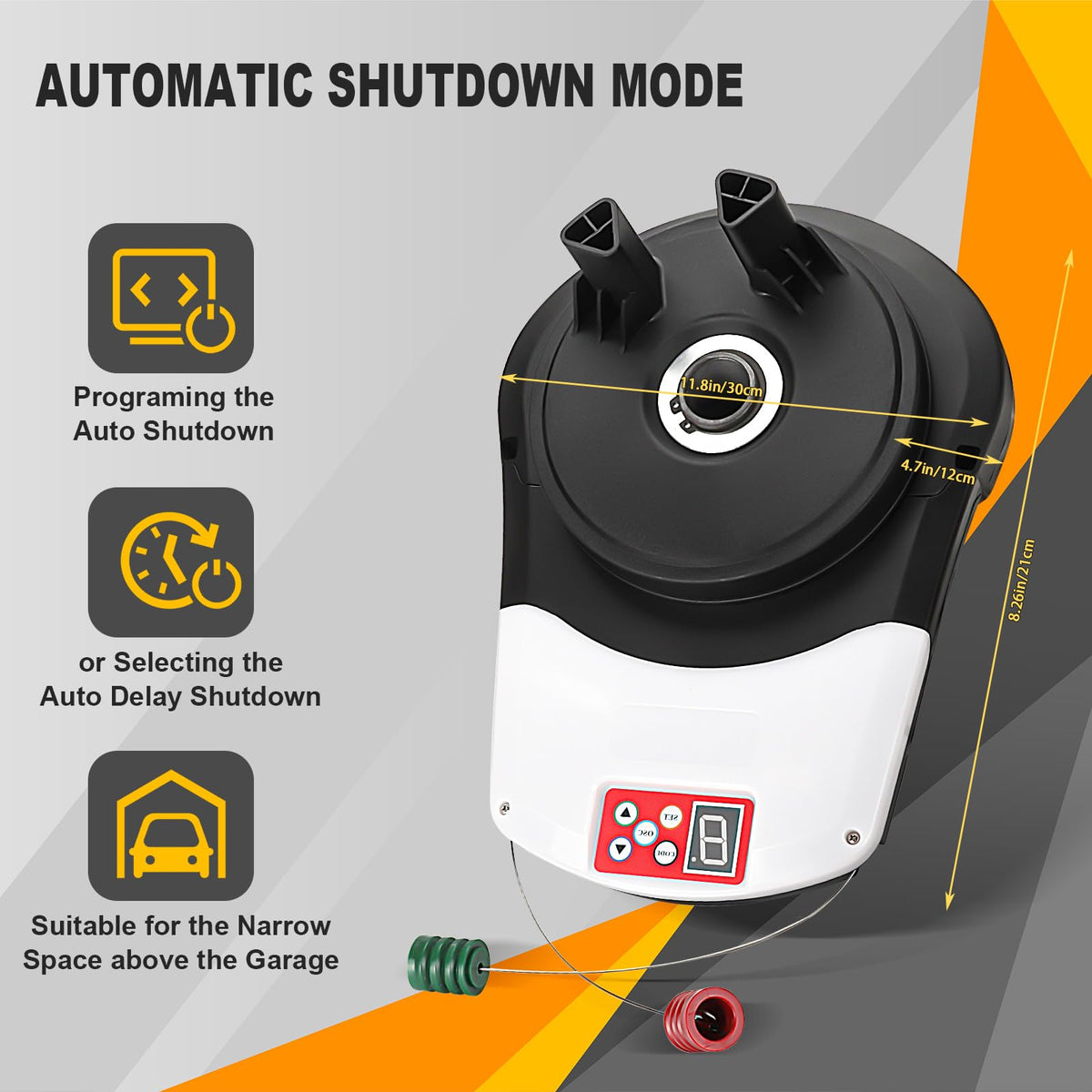 Helivivfy Auto Roller Door Opener, Equipped with Two Remote Control, Allows for Convenient Remote Operation Ideal for Garages Warehouses and Barns It Features a Powerful 800N Motor