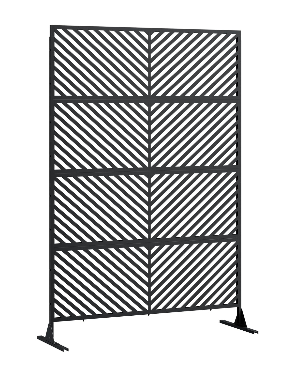 Hipicute 72" H×47" W Freestanding Metal Privacy Screen for Outdoor Patio - Heavy-Duty Rust-Resistant Decorative Fence Panel | Weatherproof Design | Patio Privacy Screen