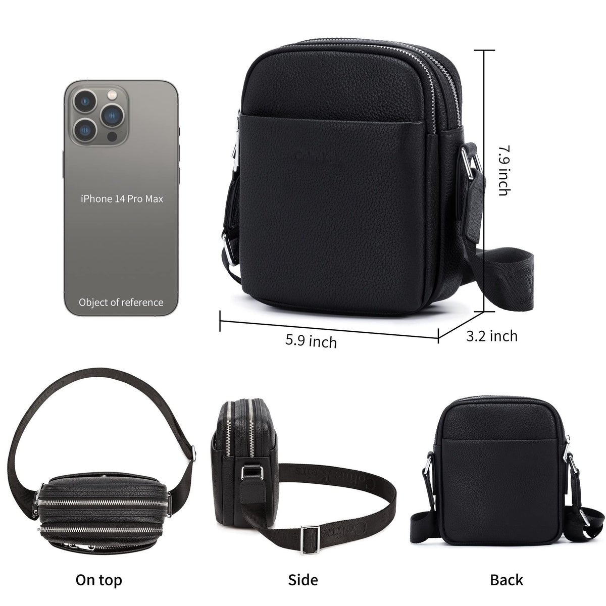 Colins Keirs Laptop backpack & Men's leather crossbody bag