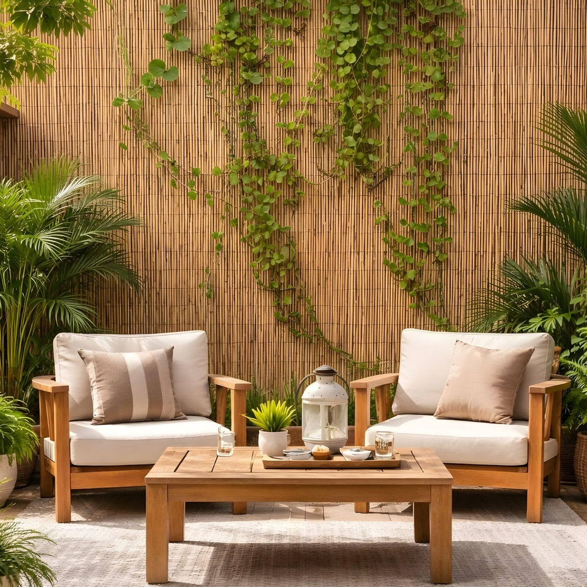 Forever Bamboo Jumbo Reed Natural Bamboo Screen Fencing Privacy Fence Backyard Divider Decorative Reed Garden Fencing 72 in H x 192 in L