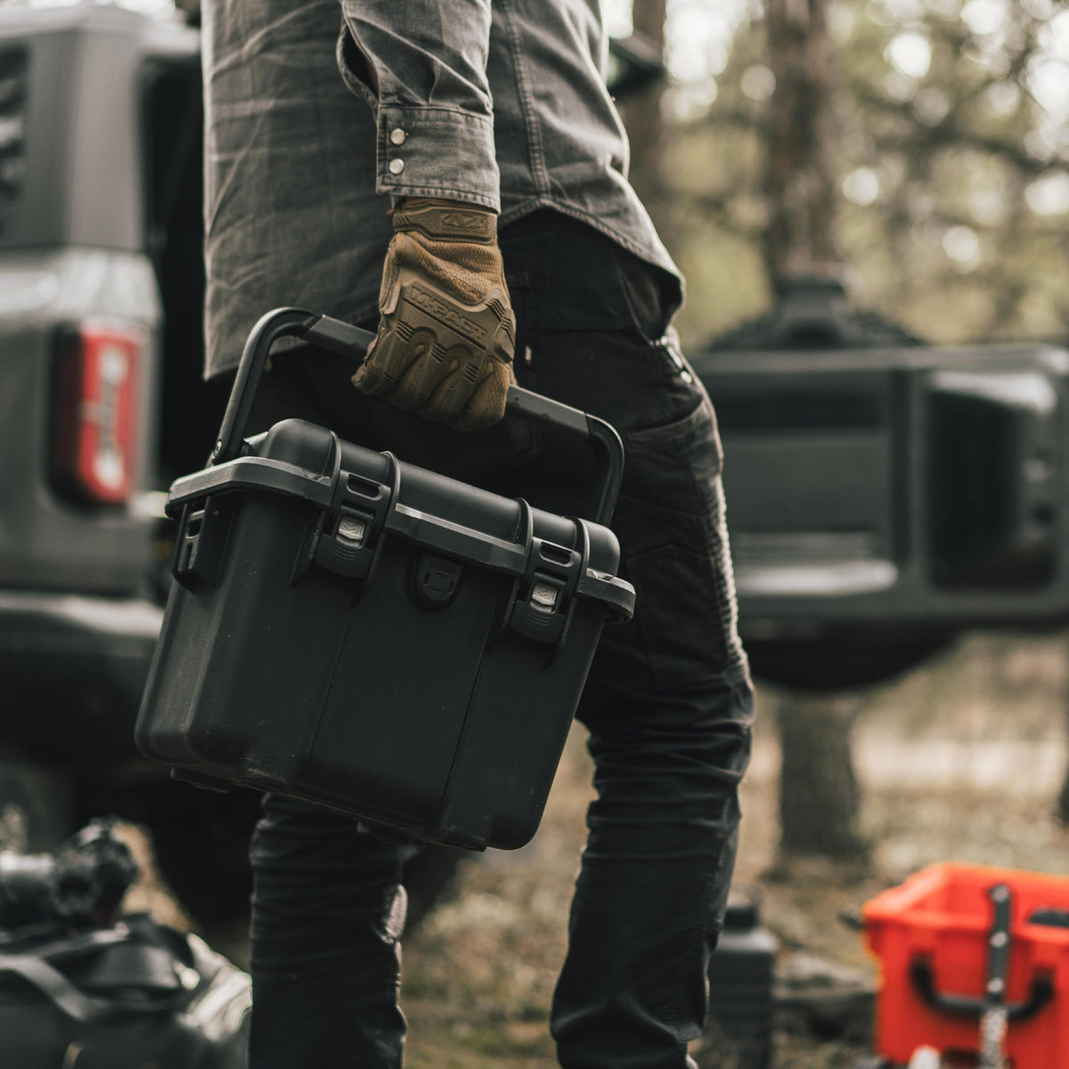 NANUK Trail 10-11.2L (3-Gallon) Waterproof Storage Box – Modular & Compact Cargo Case for Camping, Fishing, Hunting & Outdoor Storage – Dustproof and Impact Resistant (12.9” x 9.7” x 10.3”) – Black