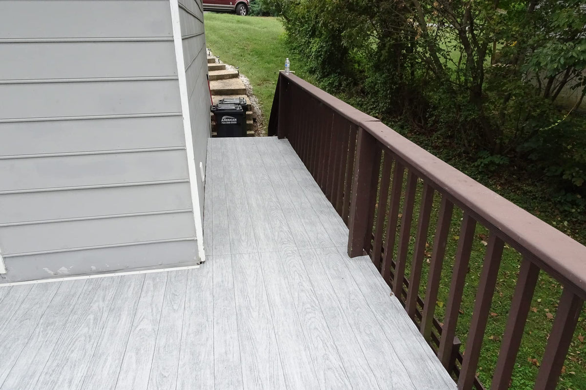 d-c-fix Outdoor Flooring Roll - Grey Oak Wood - 6' x 12', 72 sq.ft - Waterproof & All-Weather Floor Covering - Ideal as Carpet or Tile Replacement for Boat Decking, Balcony, Backyard Patio & Porch