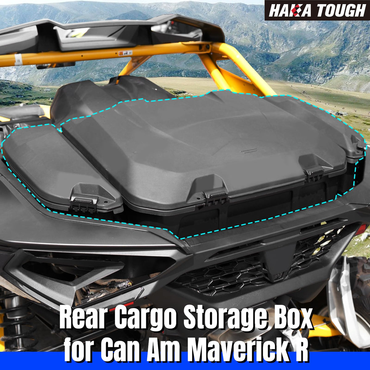 HAKA TOUGH 96L &13.5L Rear Storage Cargo Box for 2024+ Can-Am Maverick R, Rear & Side Cargo Storage Trunk Box for 2024+ Can Am Maverick R X RS Accessories, Replace #715007182, 715007372 (3pcs)