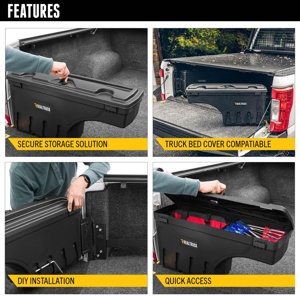 RealTruck Undercover SwingCase Truck Bed Storage Box | SC207D | Fits 2023-2025 Ford Maverick Drivers Side