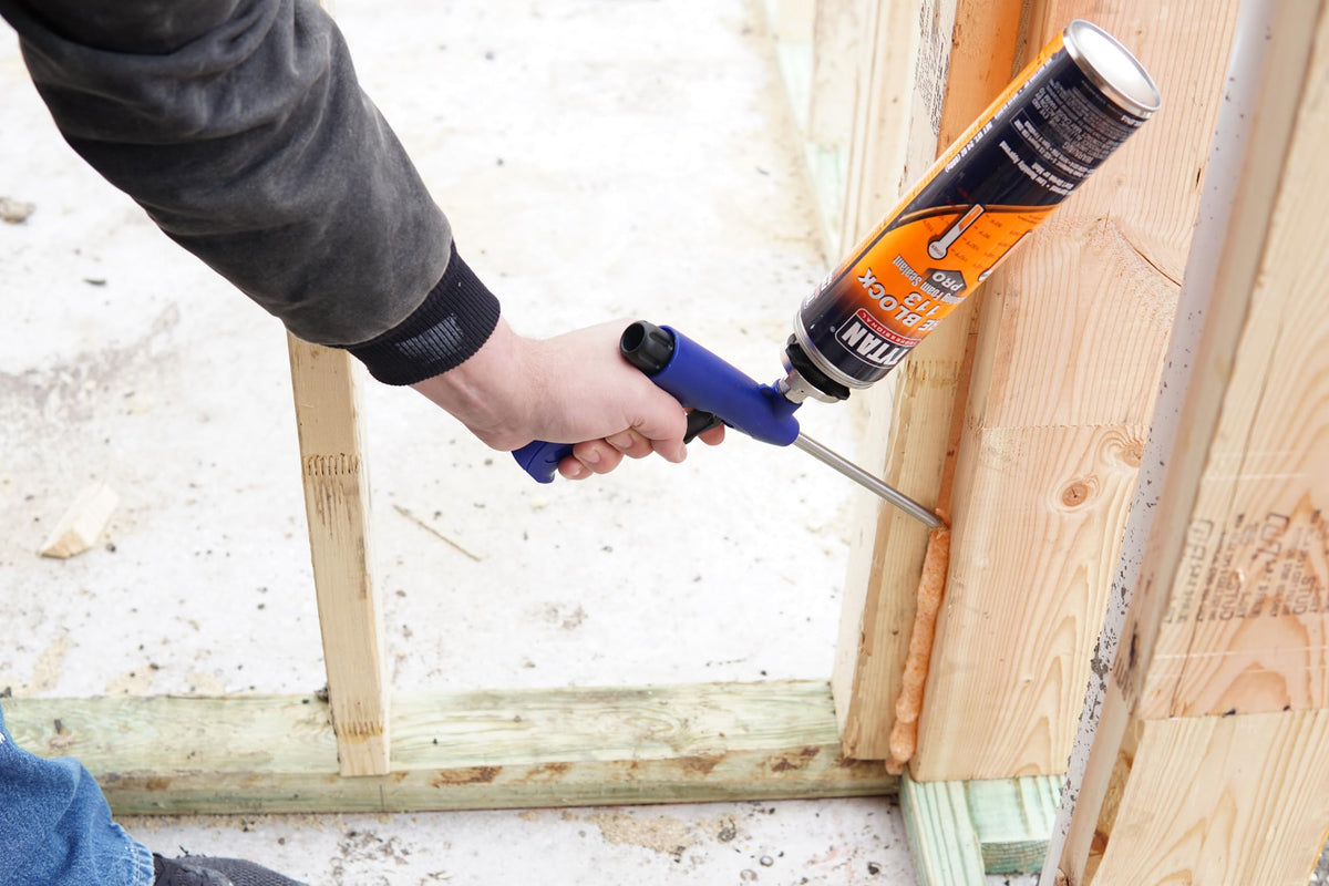 Fire Block 113 Orange Fire Blocking Foam Sealant – 24 oz Gun-Grade Polyurethane Foam for Gaps, Cracks, Walls, Joints, Electrical Outlets & PVC Pipe (12x24 oz) + Precision Max Gun & Cleaner
