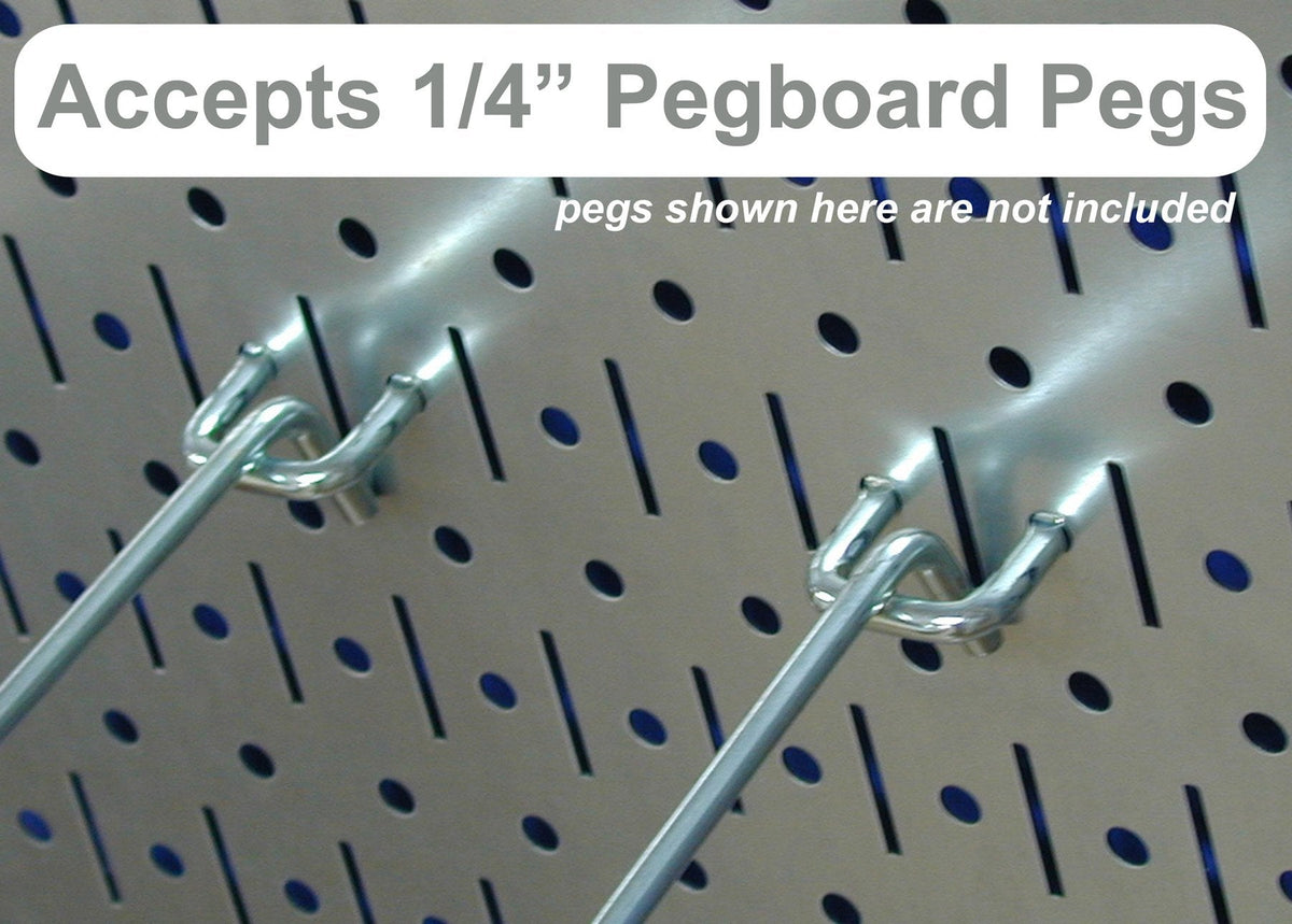 Wall Control Pegboard Organizer 4 ft. Metal Standard Tool Storage Kit With White Toolboard and Accessories - 30-P-3232W