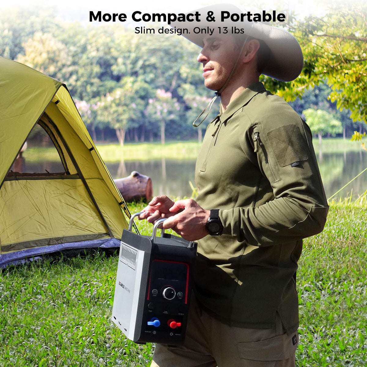 CAMPLUX Nano 3 Max, Portable Propane Water Heater & Shower Pump, Rechargeable Portable Shower System, CSA Certified Safety, Instant Hot Water for Camping, Hiking, Glamping & Vacationing