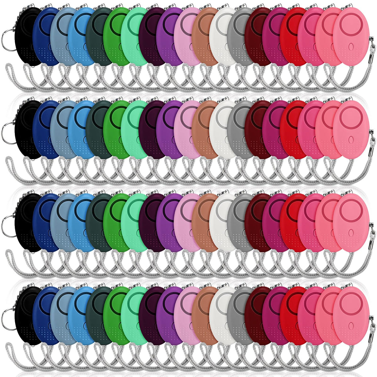 Kanayu 76 Pcs Personal Alarm Bulk 130DB Safe Sound Emergency Safety Self Defense Security Alert Keychain with Led Light Personal Protection Alarm for Women Girls Kids Elderly (Mixed Colors)