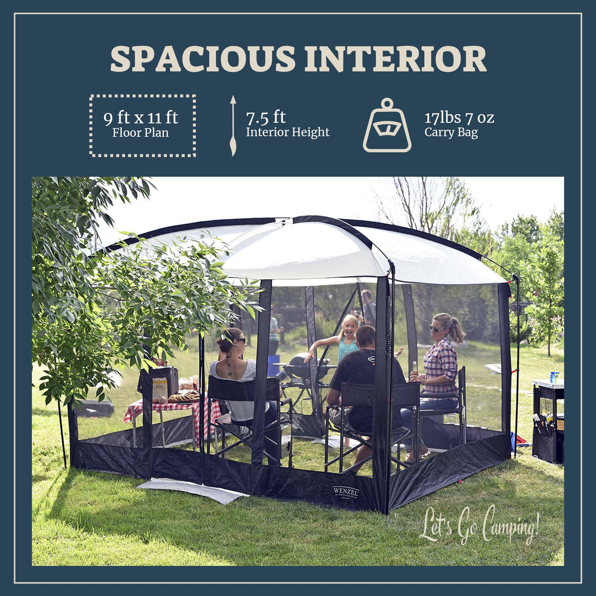 Wenzel Magnetic Screen House, Magnetic Screen Shelter for Camping, Travel, Picnics, Tailgating, and More