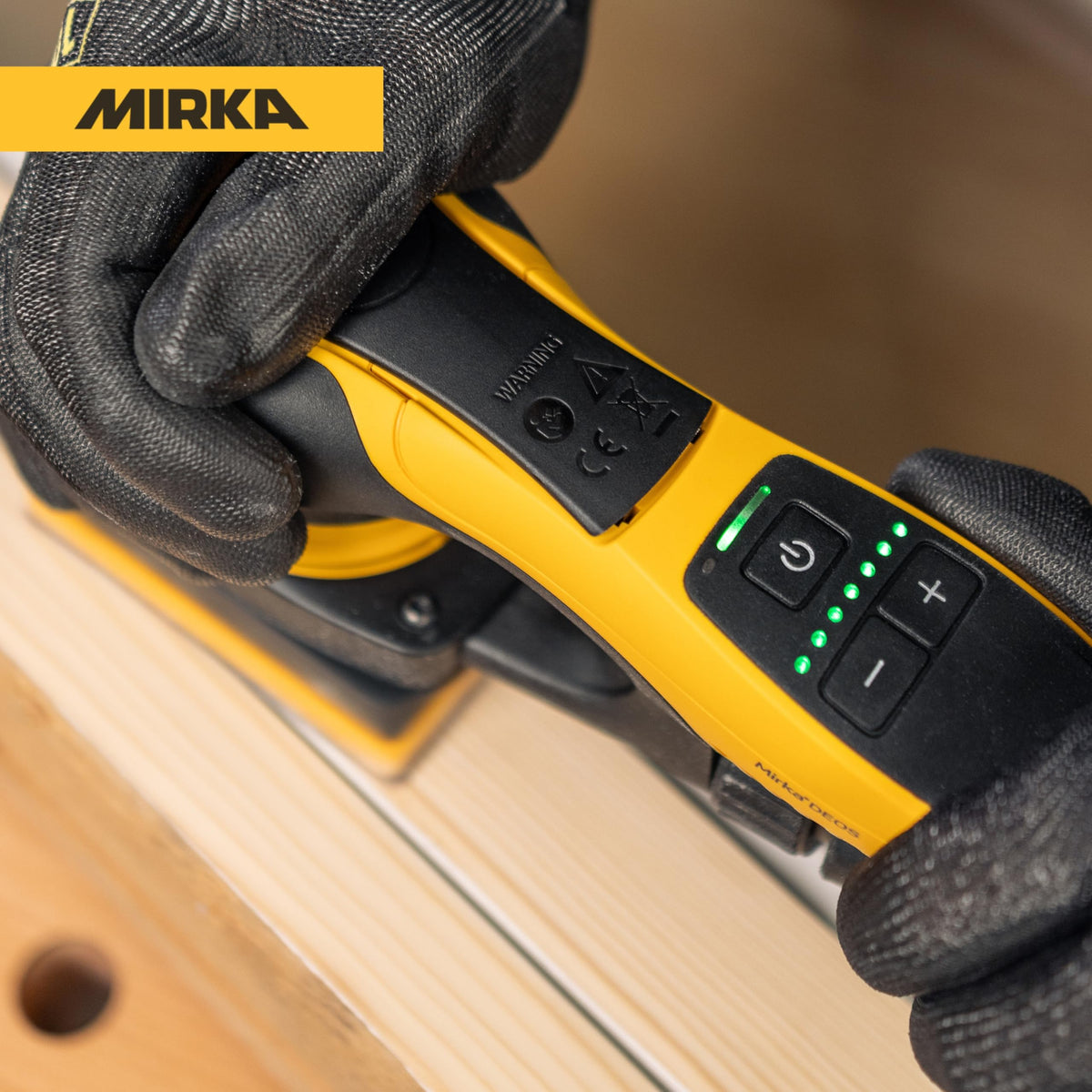 Mirka DEOS II 353X 3" x 5" Electric Orbital Sander for Woodworking & Painting – Precision 3.0 mm Orbit, 5,000–10,000 RPM Variable Speed, Low-Profile Design, Vacuum Ready, Bluetooth-Enabled