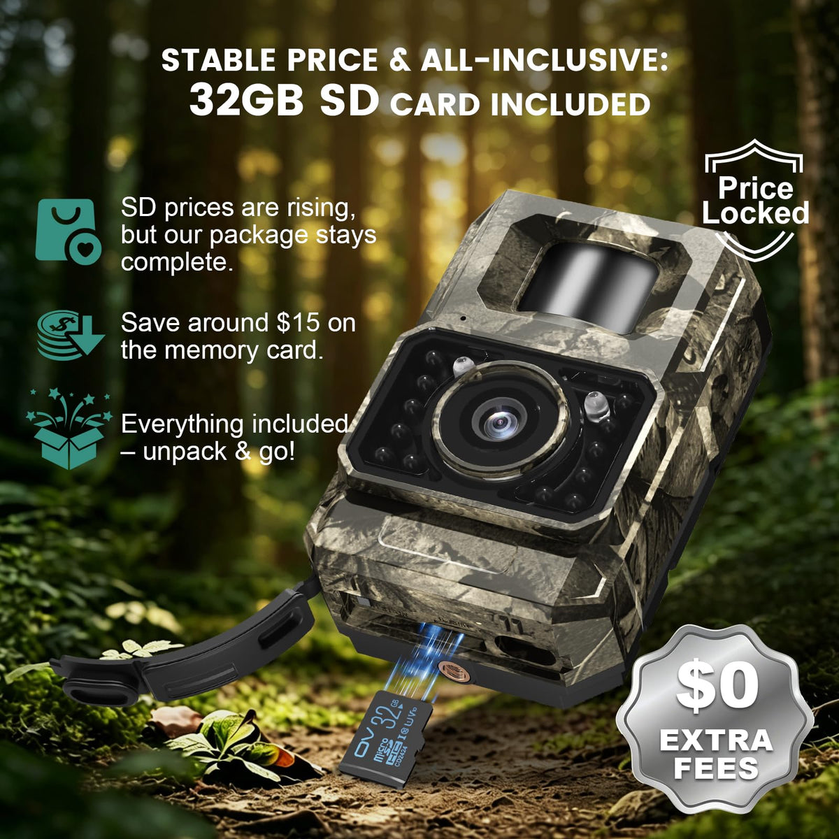 MAXDONE Solar Trail Camera 2 Pack - 4K 64MP WiFi Bluetooth Solar Deer Camera with Night Vision Motion Activated, Game Camera IP66 Waterproof, Wildlife Cameras Built-in Battery Rechargeable Power