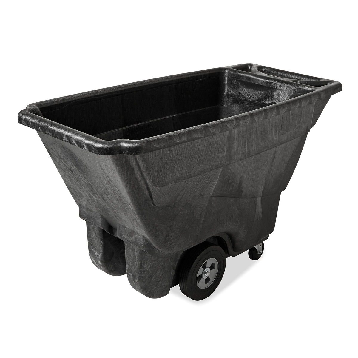 Rubbermaid Commercial Products Tilt Dump Truck/Trash Cart/Garbage Collection/Recycling, 850 lbs 1/2 Cubic Yard Heavy Load Capacity with Wheels, Black, Office/Warehouse/Facility Management