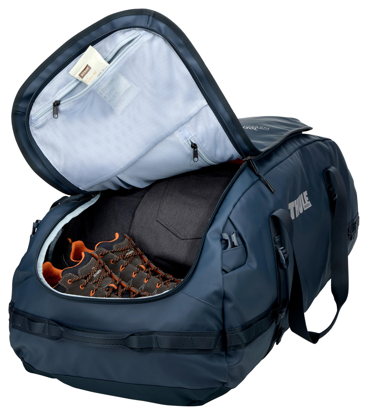 Thule Chasm 130L Duffel, Easy to Pack, Converts to Backpack, Internal mesh Pockets, Lockable Zippers, Recycled Materials