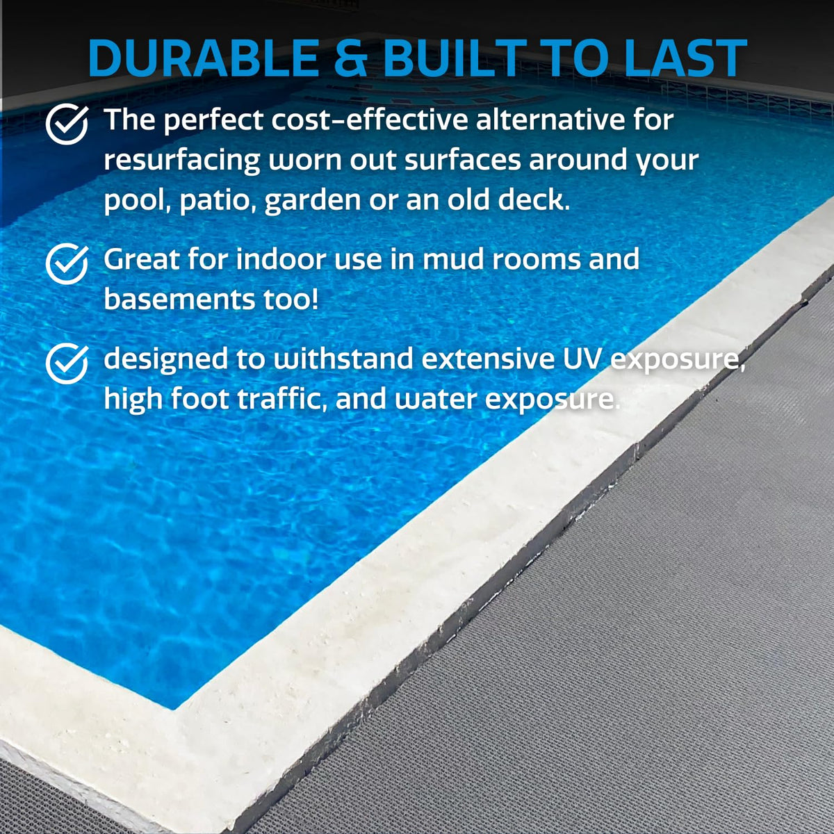 Big Floors DuraGrid Deck Tiles, Interlocking Outdoor Tiles for Patio, Self-Draining, UV-Resistant, Water-Resistant Modular Flooring, Easy Install, 40 Pack, Beige