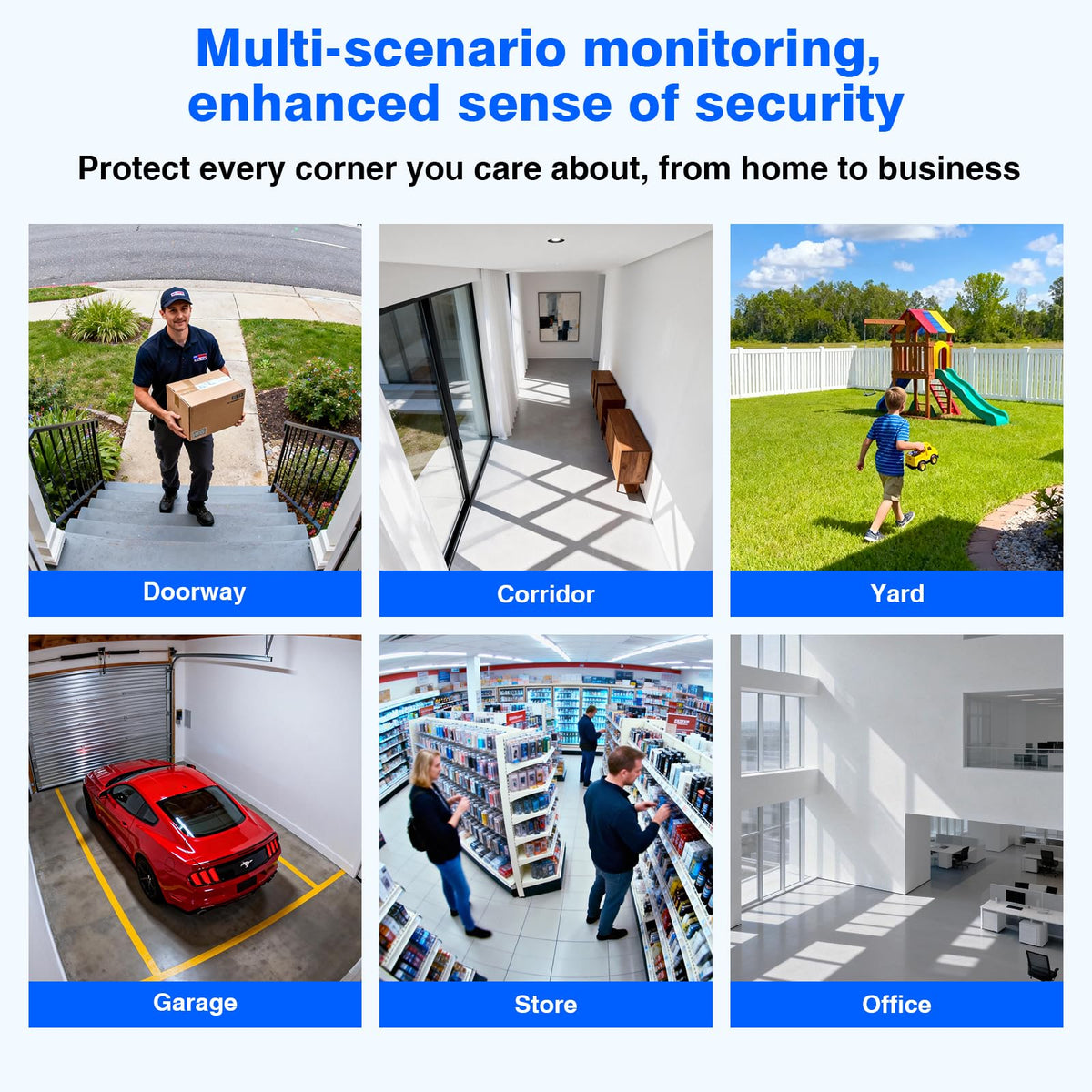 Cromorc Expandable 16CH NVR Wireless Security Camera System with 12.5" Monitor, 4PCS 5MP Surveillance Camera Human Detection, Spotlight, Siren Alarm, 2-Way Audio, Night Vision, 3TB HDD