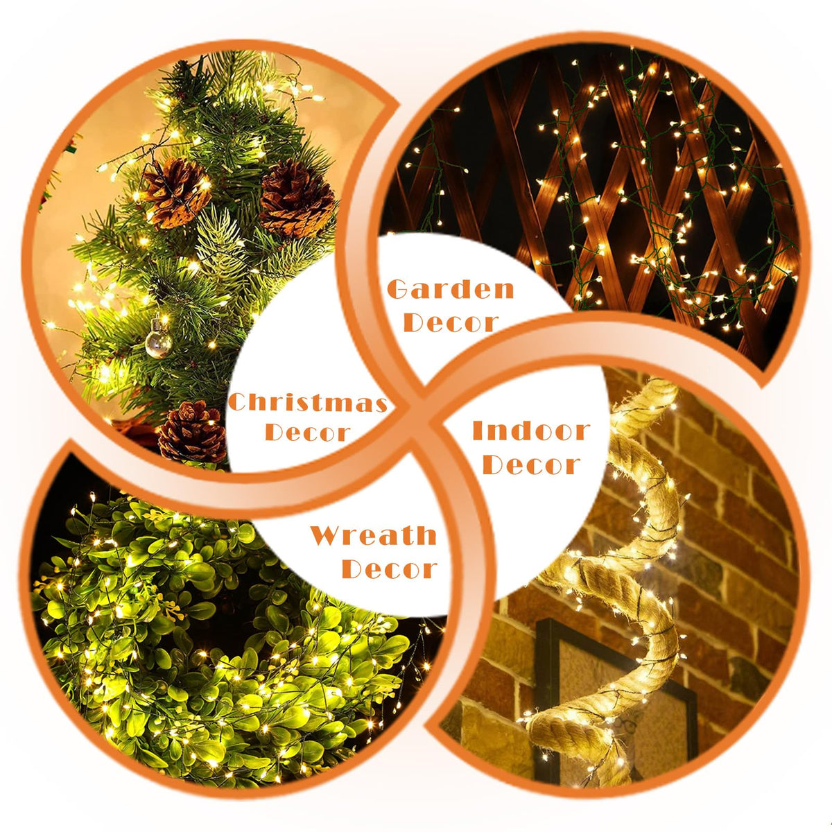 ITICdecor Solar Powered String Lights Outdoor 9.8FT 120 LED Waterproof Firecracker Fairy Lights with 8 Modes Green Copper Wire for Christmas Garden Wedding Patio Garden Yard Decor