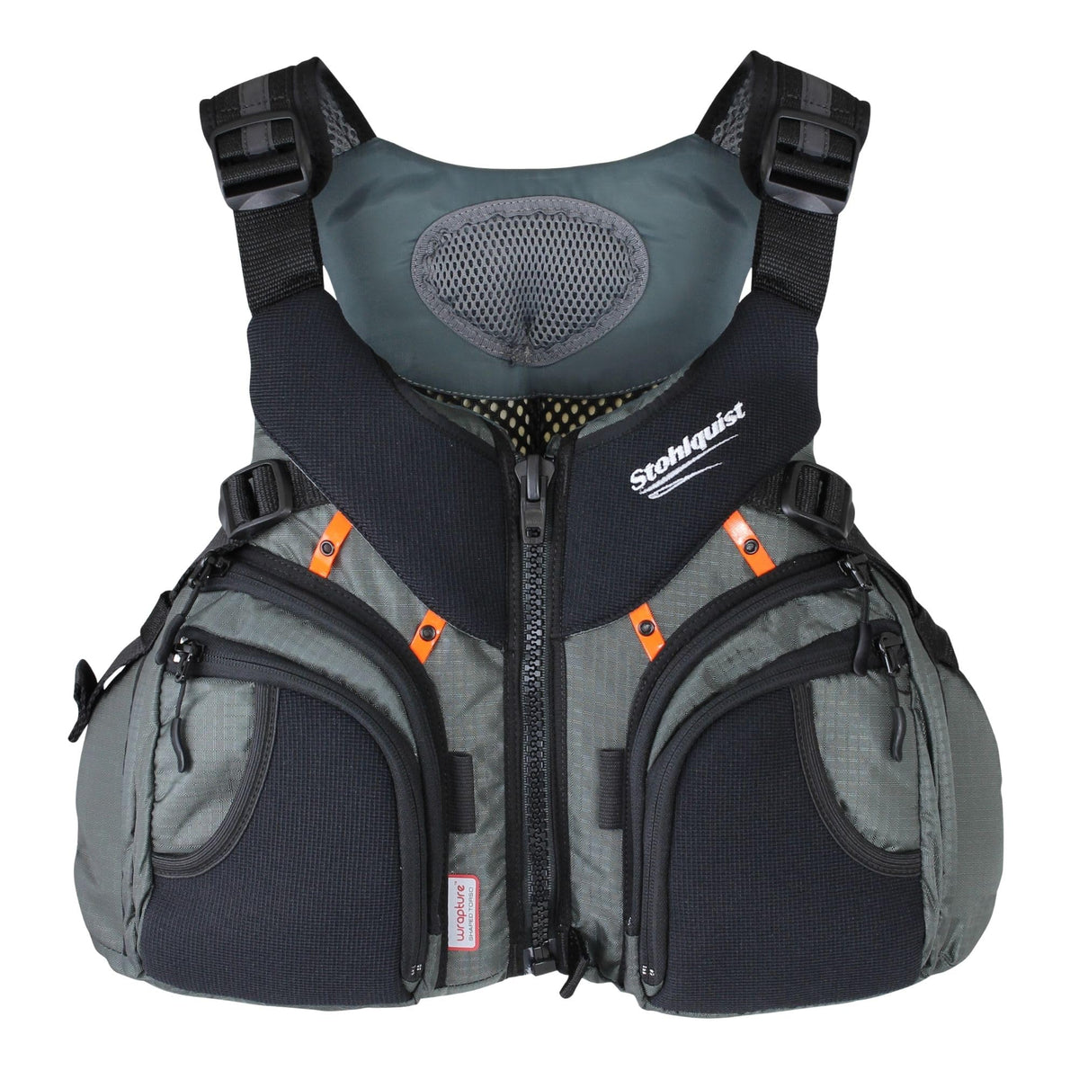 Stohlquist Keeper Fishing Lifejacket, USCG/Transport Canada Approved PFD (Gray, Medium)