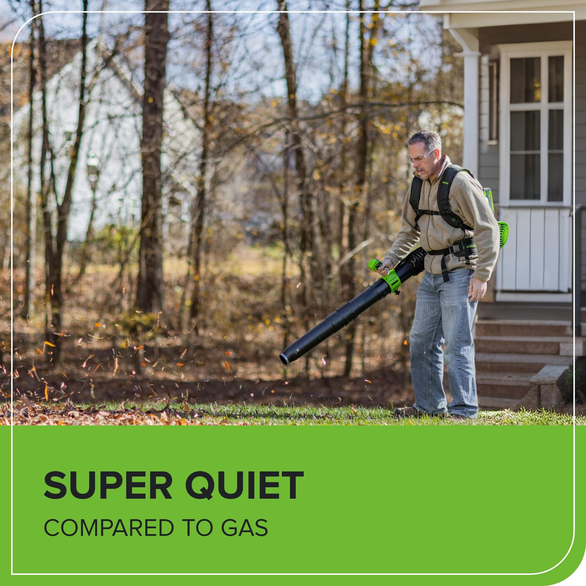 Greenworks 40V (710 CFM / 175 MPH) Brushless Backpack Blower, High Power for Wet Leaves, Heavy Debris, Gravel and Driveway Snow, Includes (2) 5.0Ah HP Batteries & 4A Dual Charger